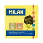 Milán Bloc de 400 notas adhesivas removibles colores neón 76 x 76 mm